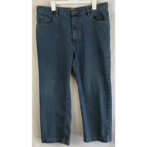 Duke Haband Mens Relaxed Fit Denim Blue Jeans Mens Size 38/XShort